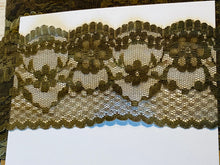 画像をギャラリービューアに読み込む, 染色レース カーキブロンズ 日本製 ナイロン100%