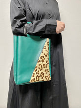 画像をギャラリービューアに読み込む, Rak:M ラクエム ハラココンビハンドルバッグ(牛革×レオパード) LHB-002