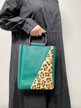 画像をギャラリービューアに読み込む, Rak:M ラクエム ハラココンビハンドルバッグ(牛革×レオパード) LHB-002
