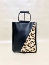 画像をギャラリービューアに読み込む, Rak:M ラクエム ハラココンビハンドルバッグ(牛革×レオパード) LHB-003
