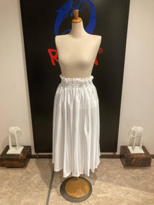 パウドレス サテン ホワイト 80センチ丈 2連ゴム Ｗ-008